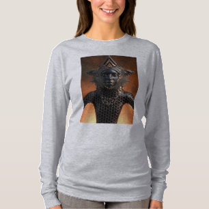 Camiseta La Emperatriz Ónix Retrato Futurista de Oro Negro