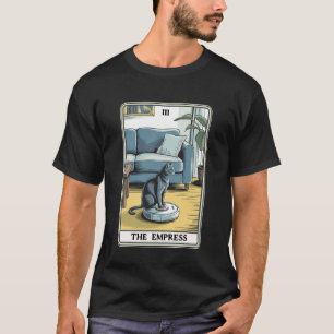 Camiseta La Emperatriz Tarot Carta Gato Robot Aspiradora Ca