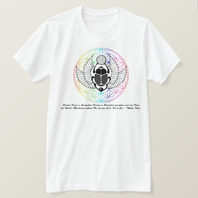 Camiseta La energía eléctrica está en todas partes - Nikola (Anverso del diseño)