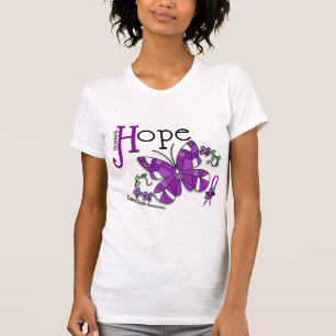 Camiseta La enfermedad de Crohn de la mariposa del vitral