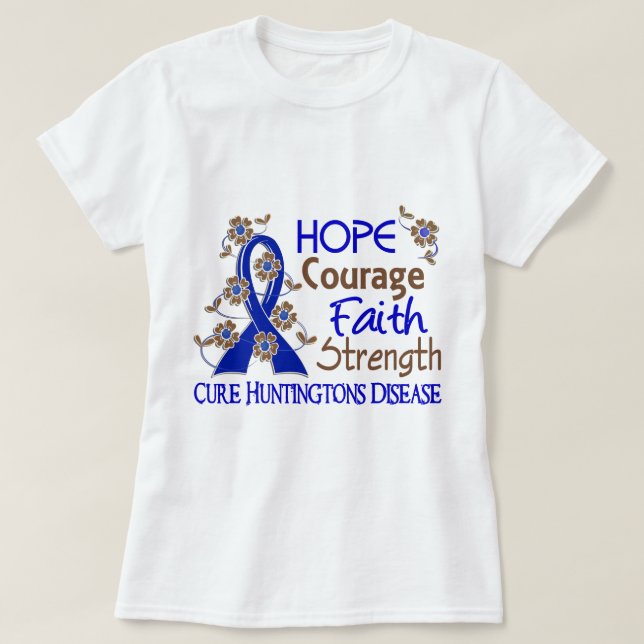 Camiseta La enfermedad de Huntington de la fuerza 3 de la (Diseño del anverso)