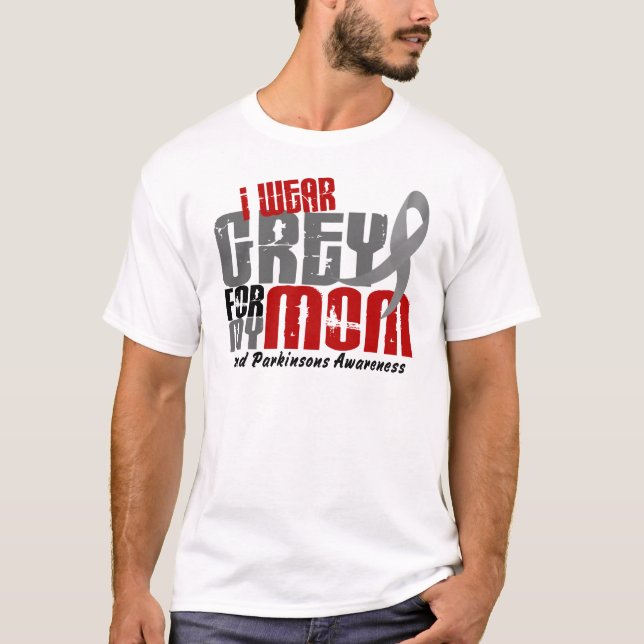 Camiseta La enfermedad de Parkinson LLEVO el GRIS PARA MI (Anverso)