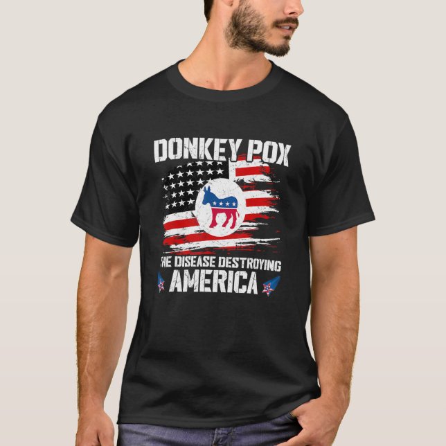 Camiseta La Enfermedad Destruye La Bandera Estadounidense (Anverso)