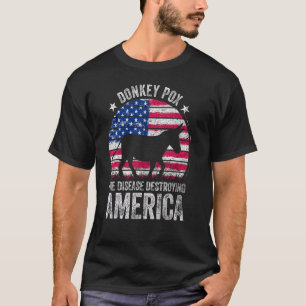 Camiseta La Enfermedad Destruye La Bandera Estadounidense