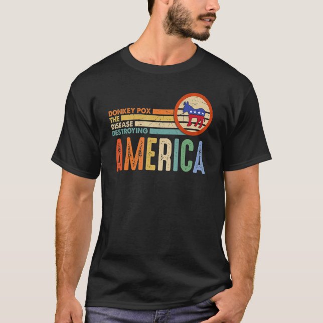 Camiseta La Enfermedad Destruye La Bandera Estadounidense (Anverso)