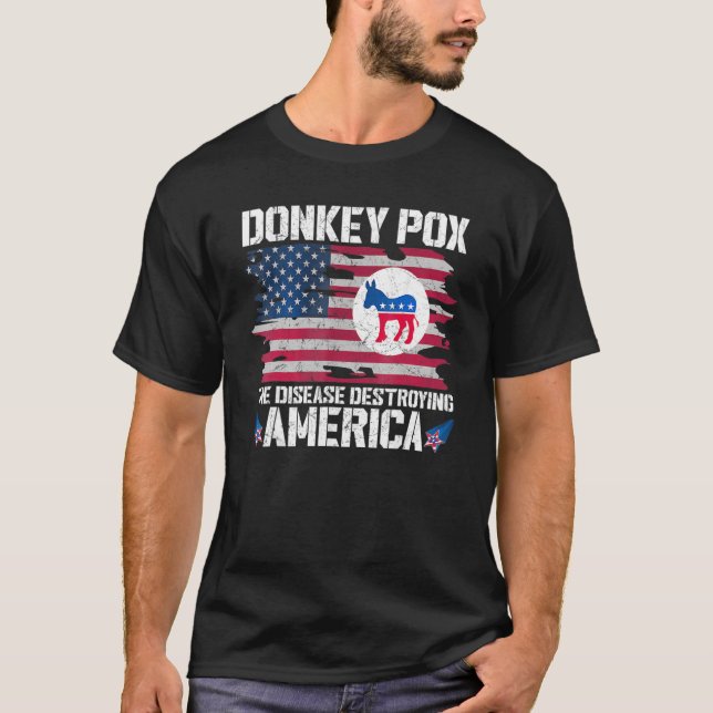 Camiseta La enfermedad que destruye a Estados Unidos Donkey (Anverso)