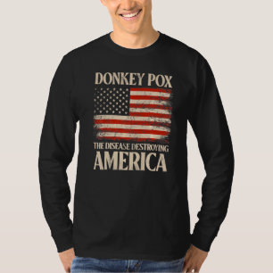 Camiseta La enfermedad que destruye el retro estadounidense
