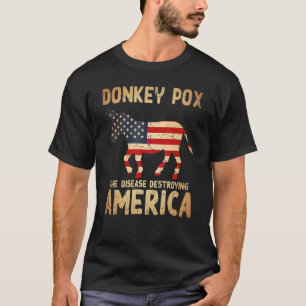 Camiseta La enfermedad que destruye la bandera estadouniden