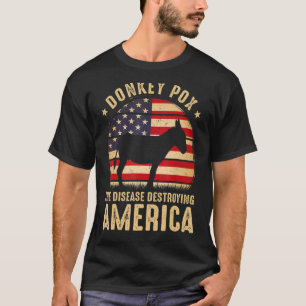 Camiseta La enfermedad que destruye la bandera estadouniden