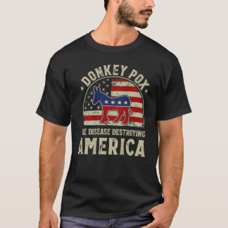 Camiseta La enfermedad que destruye la bandera estadouniden