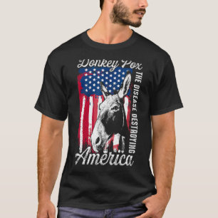 Camiseta La enfermedad que destruye la bandera estadouniden