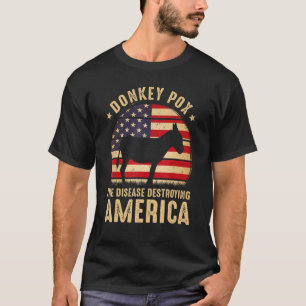 Camiseta La enfermedad que destruye la bandera estadouniden