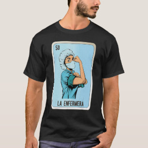Camiseta La Enfermera Cartones de Bingo de Lotería de Modis