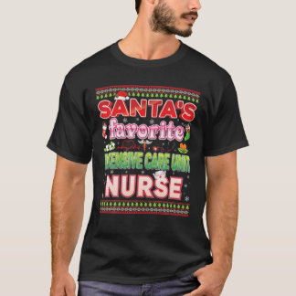 Camiseta La enfermera Christm de la unidad de cuidados inte