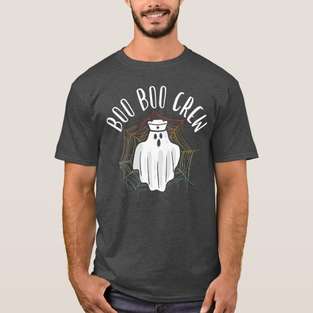 Camiseta La enfermera de Halloween es divertida, un truco o (Anverso)