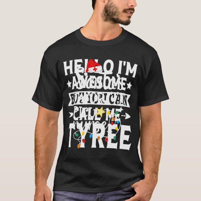 Camiseta La Enfermera De Nochebuena Rn Santa Fotografía Fav (Anverso)