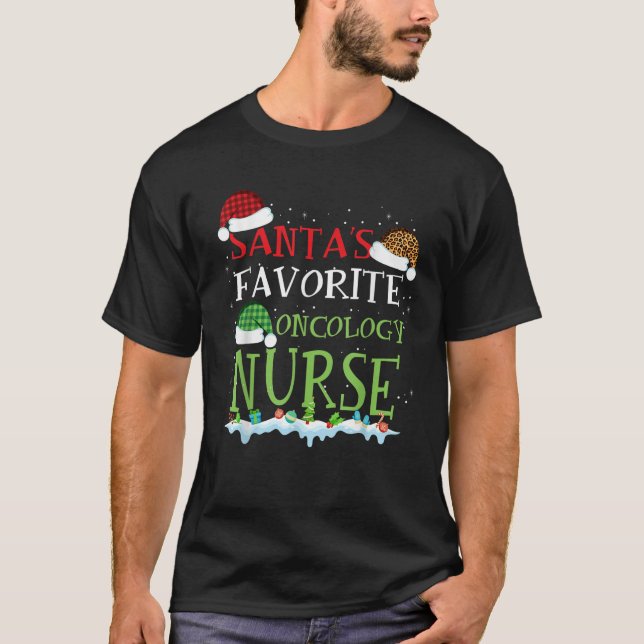 Camiseta La enfermera de oncología favorita de Santa Gi Nav (Anverso)