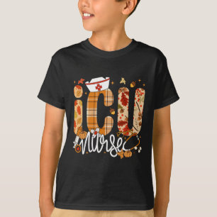 Camiseta La Enfermera De Stethoscope Icu Cae En El Otoño Se