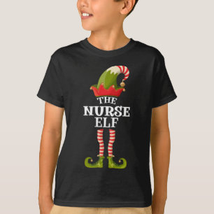 Camiseta La enfermera Elf Navidades graciosos que coinciden