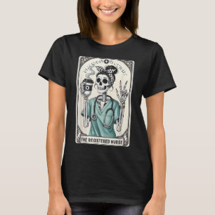 Camiseta La enfermera Tarot Card Skeleton Rn Nursin
