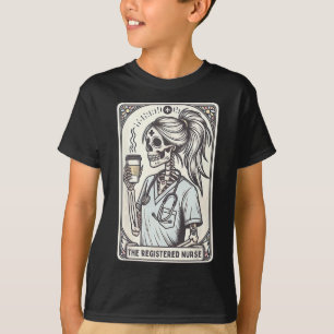 Camiseta La enfermera Tarot Card Skeleton Rn Nursin