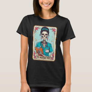 Camiseta La enfermera Tarot Card Skeleton Rn Nursin