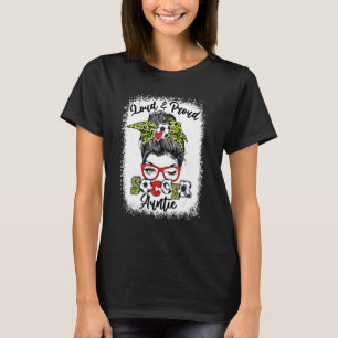 Camiseta La Enorme Y Orgullosa Tía De Fútbol Messy Bun Blea