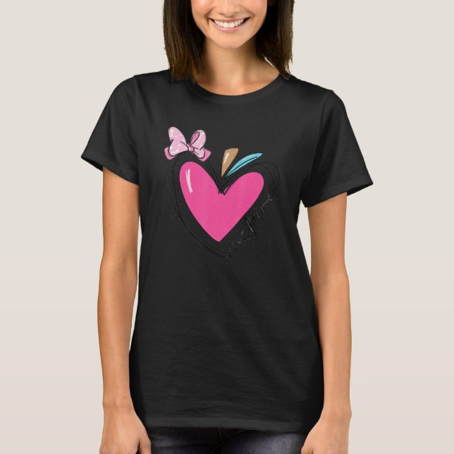 Camiseta La enseñanza es mi inspiración de amor al corazón  (Anverso)