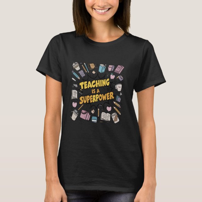 Camiseta La Enseñanza Es Mi Magnífico Profesor De Cómic Ret (Anverso)