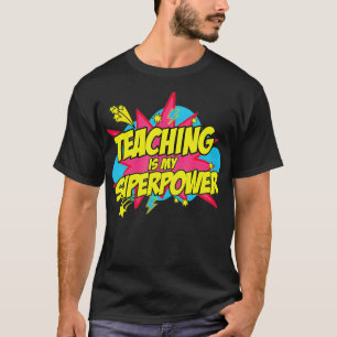 Camiseta La Enseñanza Es Mi Magnífico Profesor De Cómic Ret