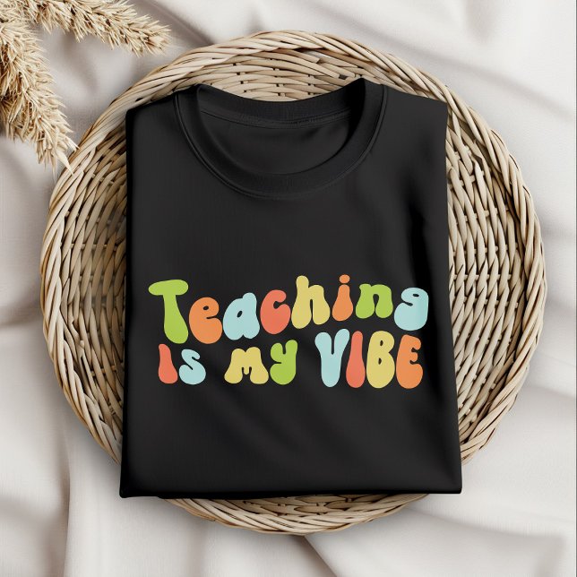 Camiseta La Enseñanza Es Mi Tee De Vibe, Maestra Groovy (Subido por el creador)