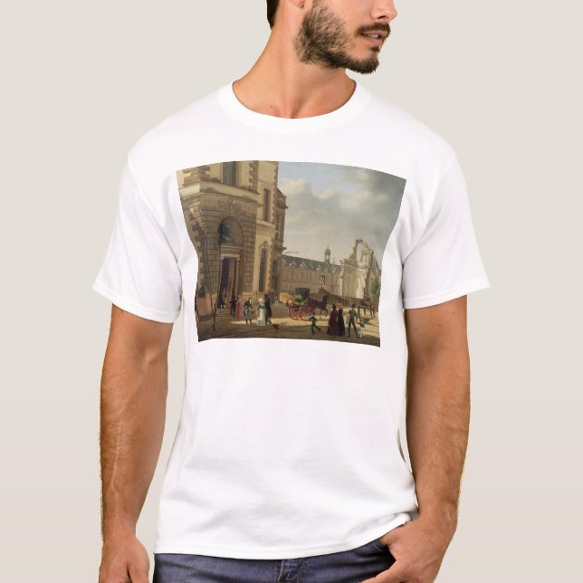 Camiseta La entrada al Musee de Louvre y St. (Anverso)