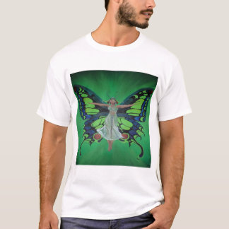 Camiseta La era del Jazz Showgirl Flapper llevando alas de