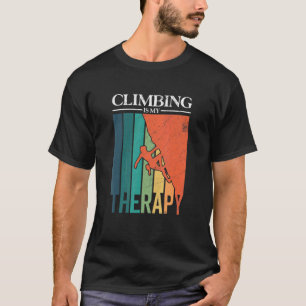 Camiseta La Escalada De Montaña Es Mi Terapia Climber Bould