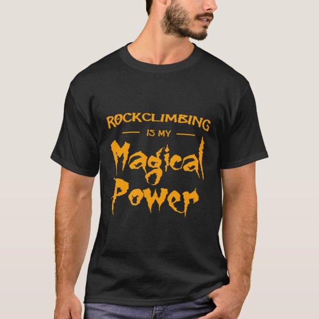 Camiseta La escalada de rock es mi poder mágico Halloween (Anverso)