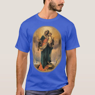 Camiseta La escapular marrón de nuestra dama del monte Carm