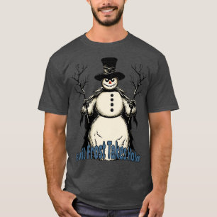 Camiseta La escarcha malvada del hombre de nieve se sostien