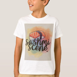 Camiseta La escena de sashimi Tee acuarela
