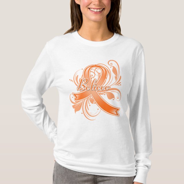 Camiseta La esclerosis múltiple cree la cinta del Flourish (Anverso)