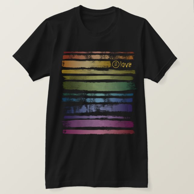 Camiseta La escobilla del arcoiris con amor igualitario pro (Anverso del diseño)