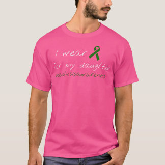 Camiseta La Escoliosis Usa El Verde Para La Niña, Mamá Papá