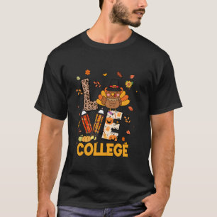 Camiseta La Escuela de Amor Otoño Cae Turquía Por Las Graci