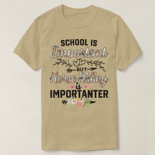 Camiseta La Escuela De Caballos Es Importante, Pero La Caba (Diseño del anverso)