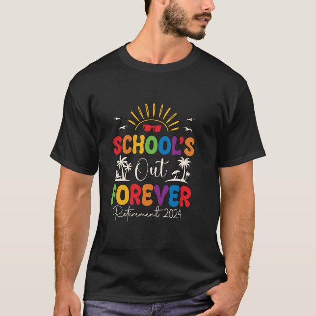 Camiseta La escuela de retro de vacaciones de verano se va  (Anverso)