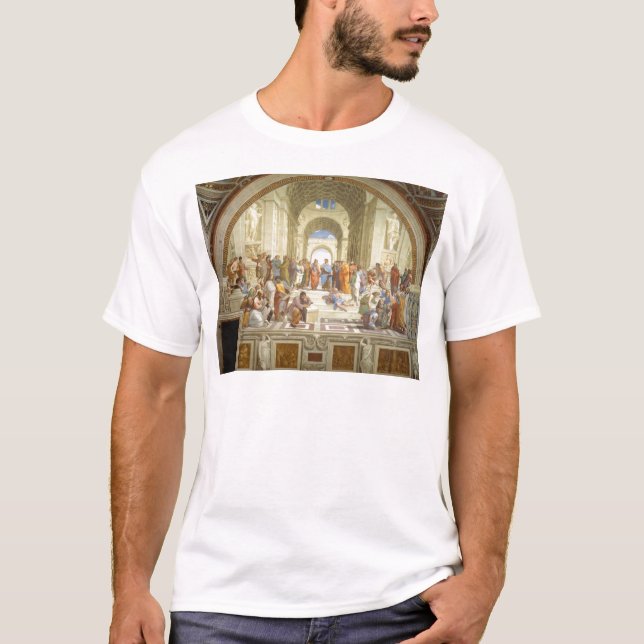 Camiseta La escuela del fresco de Atenas de Raffaello (Anverso)