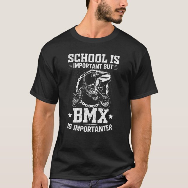 Camiseta La escuela es importante, pero Bmx es más importan (Anverso)
