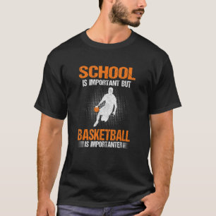 Camiseta La escuela es importante, pero el baloncesto es im