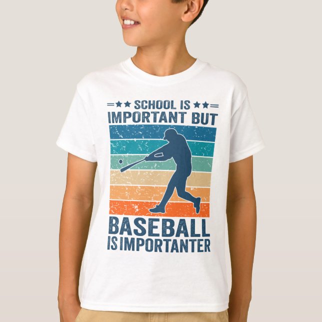 Camiseta La Escuela Es Importante, Pero El Béisbol Es Impor (Anverso)
