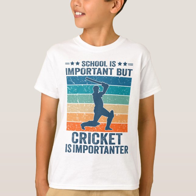 Camiseta La escuela es importante, pero el críquet es impor (Anverso)