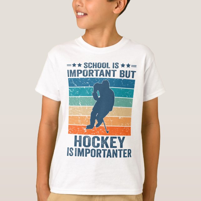 Camiseta La escuela es importante, pero el hockey es import (Anverso)